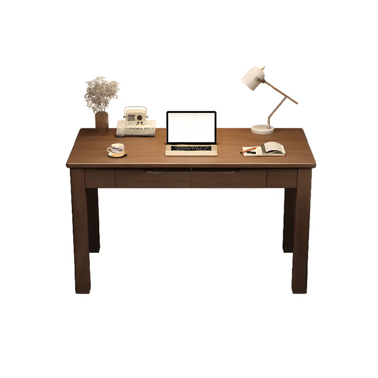 Brown wood block compact desks - modern — 39.4" L x 21.7" W x 29.5" H