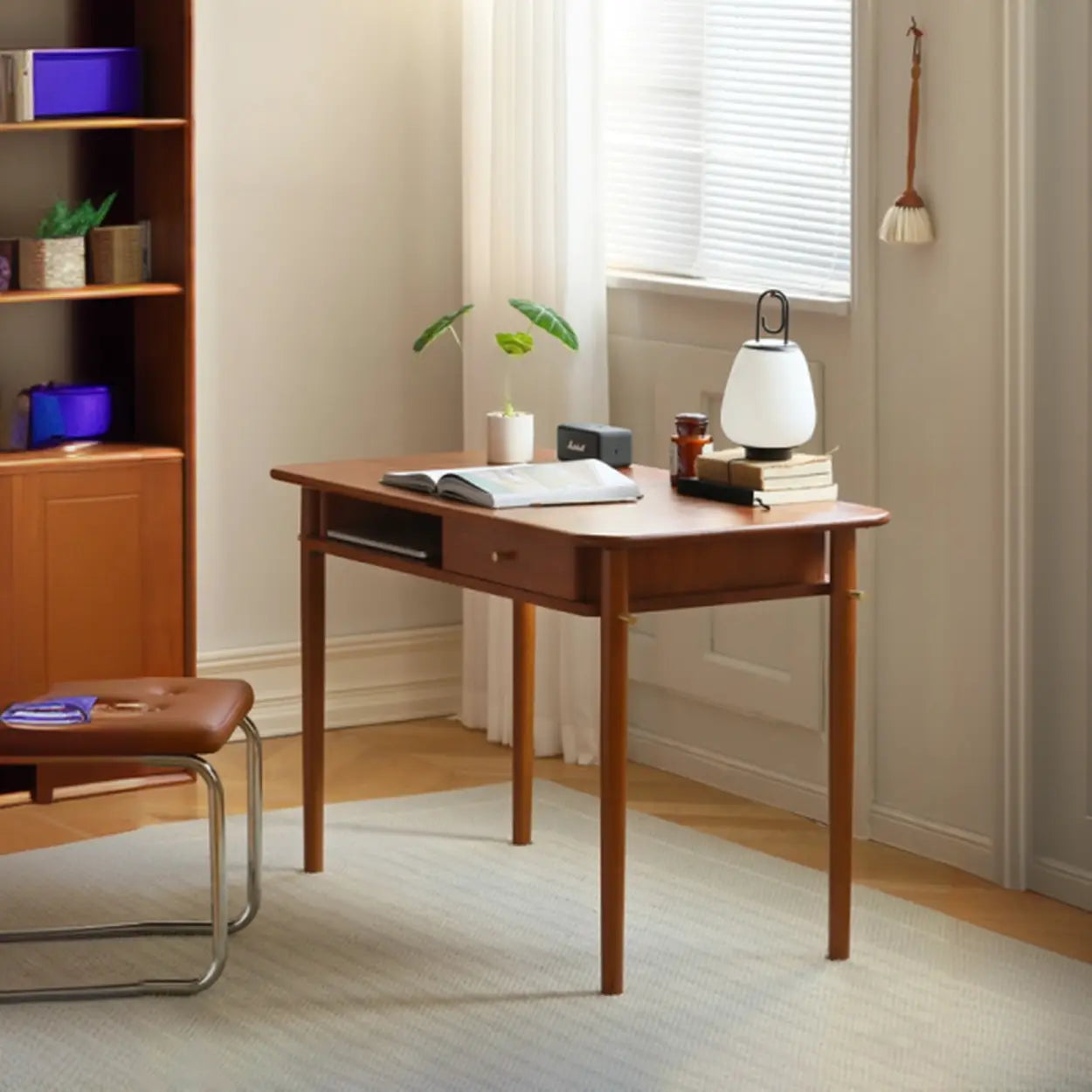 Compact Cherry Wood Auburn Writing Desk — Table Only