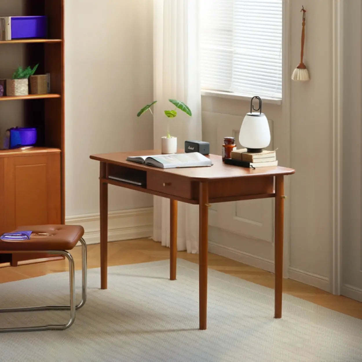 Compact Cherry Wood Auburn Writing Desk — Table Only