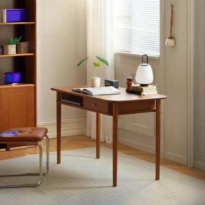 Compact Cherry Wood Auburn Writing Desk — Table Only