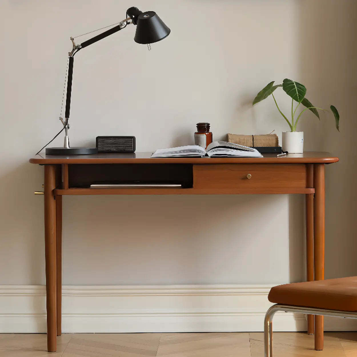 Compact Cherry Wood Auburn Writing Desk