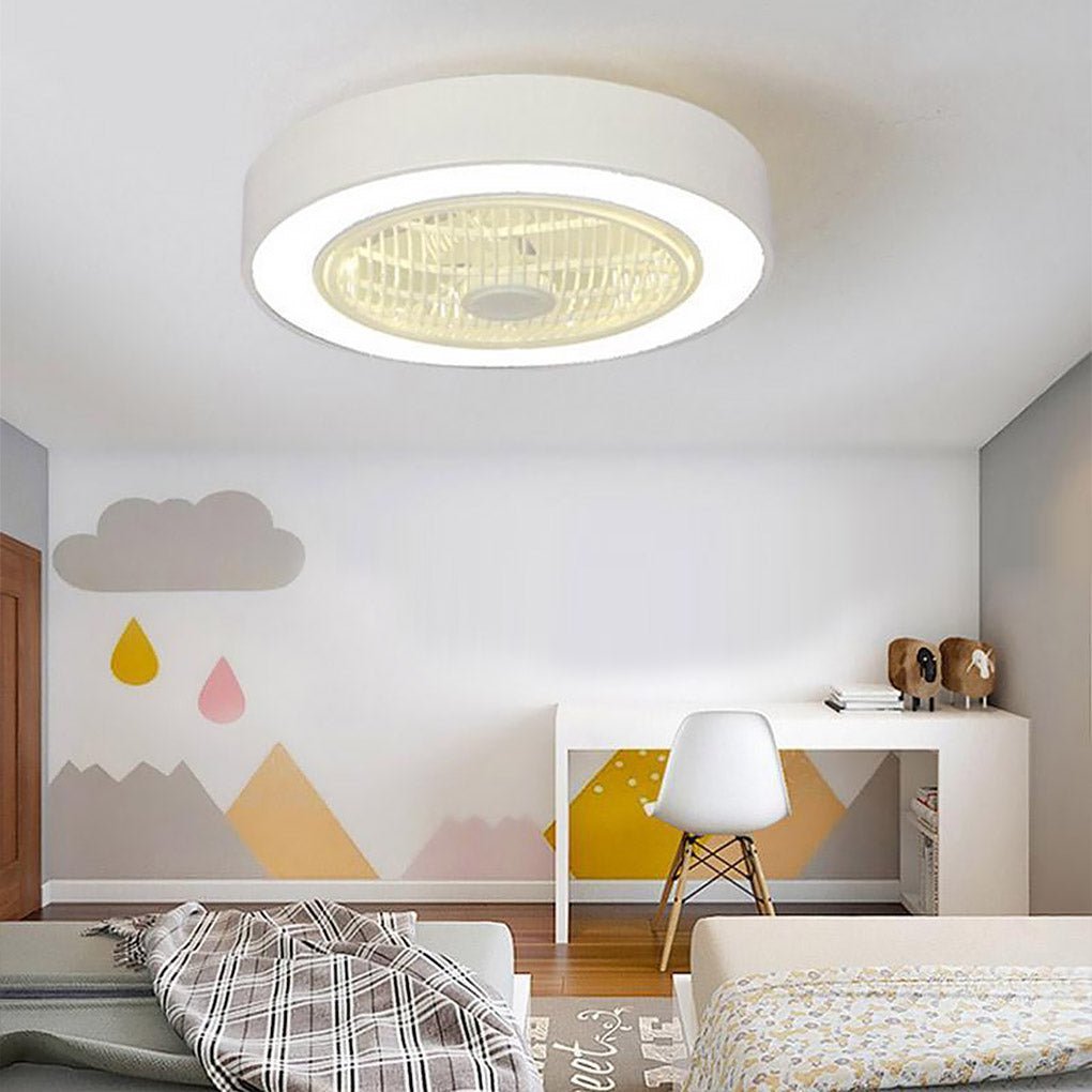 Compact Round Iron Modern Bladeless Fan