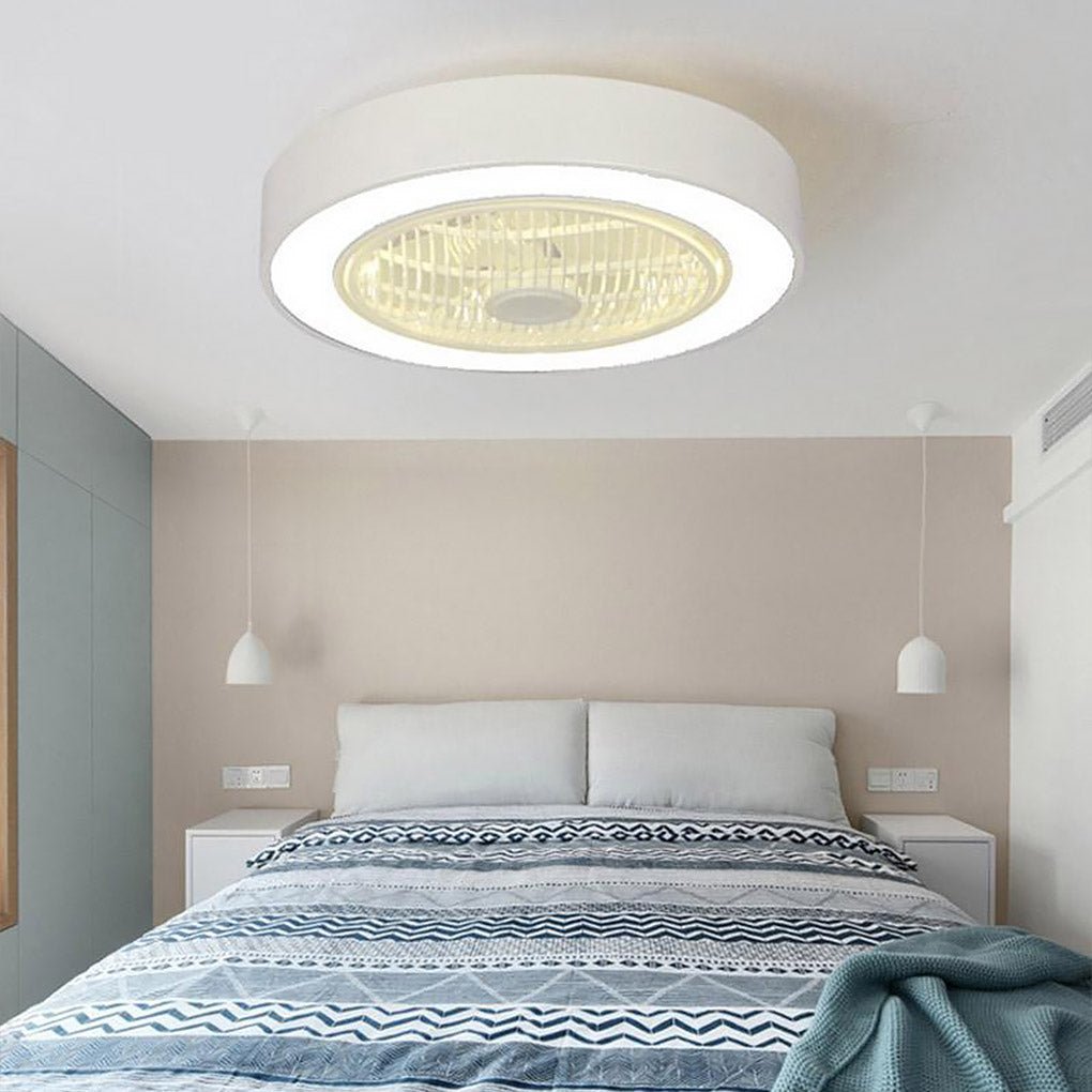 Compact Round Iron Modern Bladeless Fan