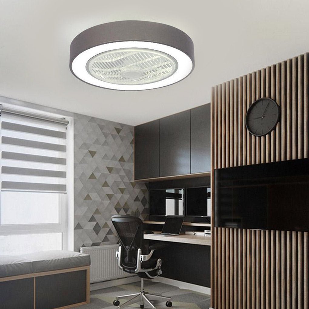 Compact Round Iron Modern Bladeless Fan