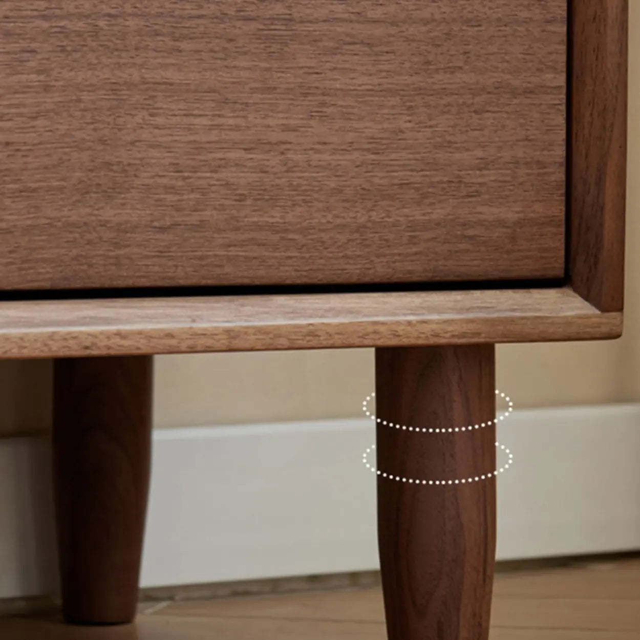 Compact Walnut Brown Vertical 5-Drawer Chest