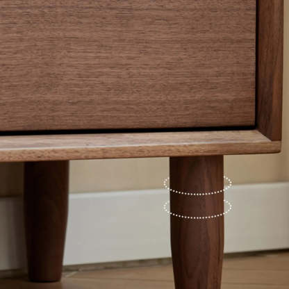 Compact Walnut Brown Vertical 5-Drawer Chest