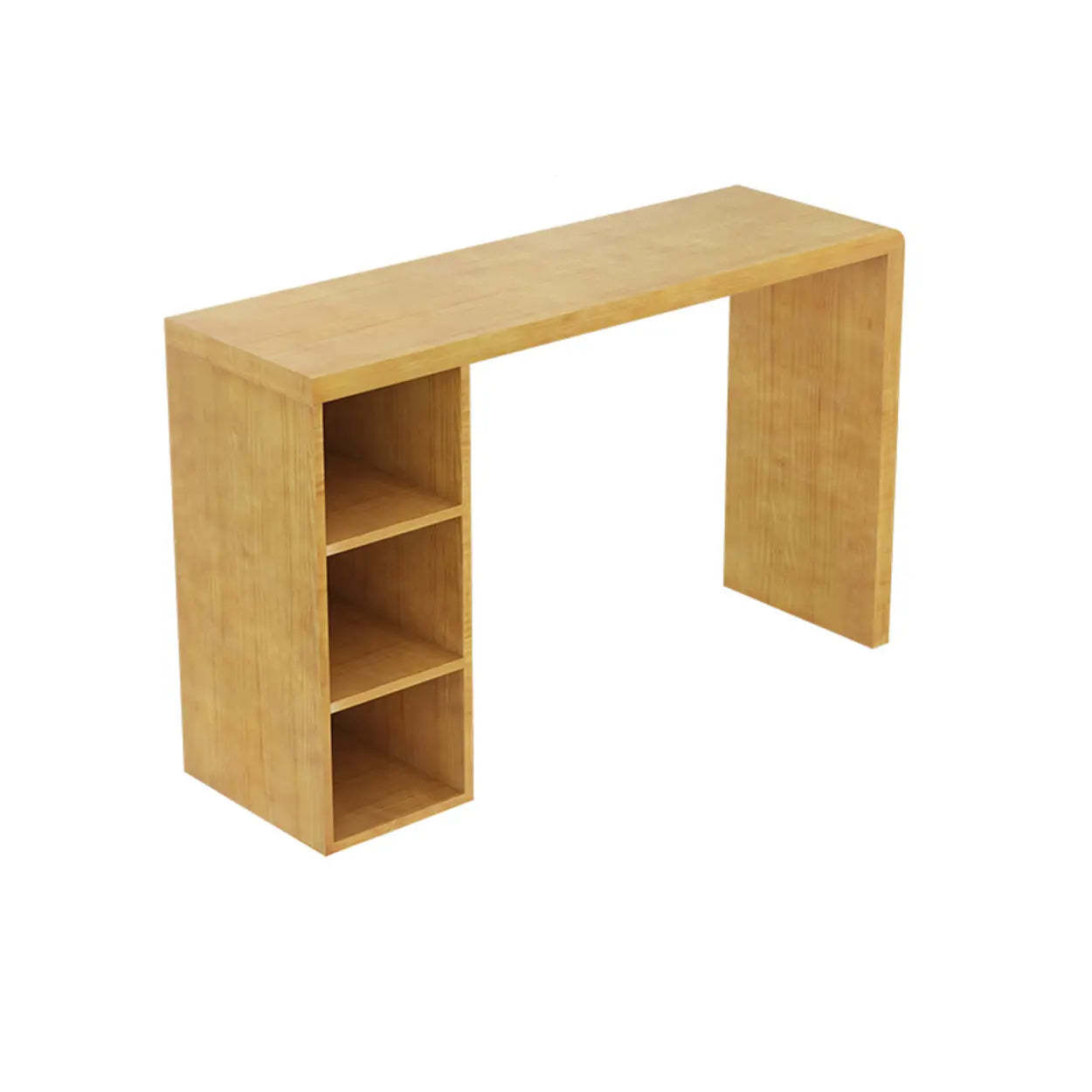 Compact Wood Breakfast Bar with Storage Shelves — 3 / Table Only
