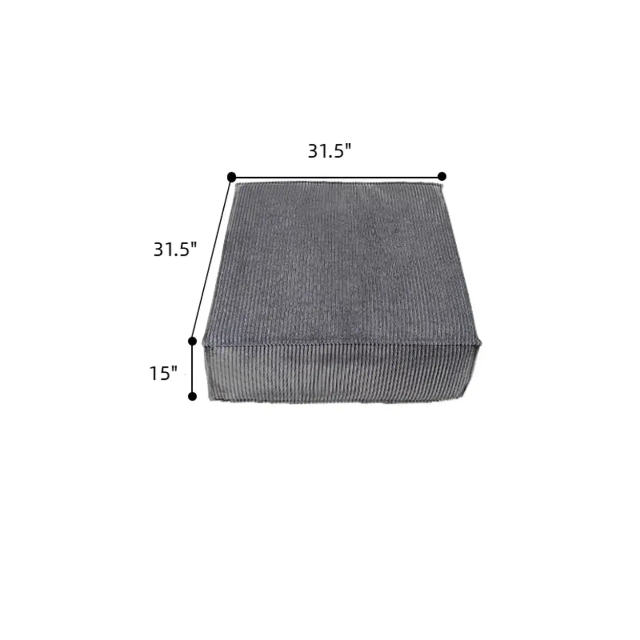 Boneless Compressed Corduroy Modular Sofa