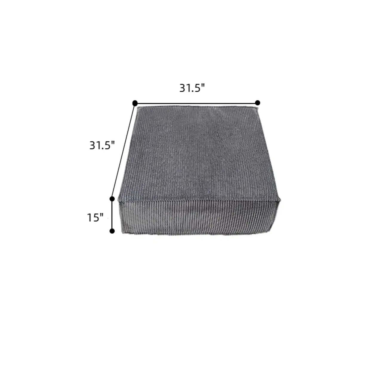 Boneless Compressed Corduroy Modular Sofa