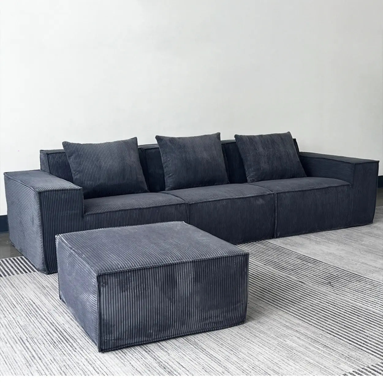 Boneless Compressed Corduroy Modular Sofa