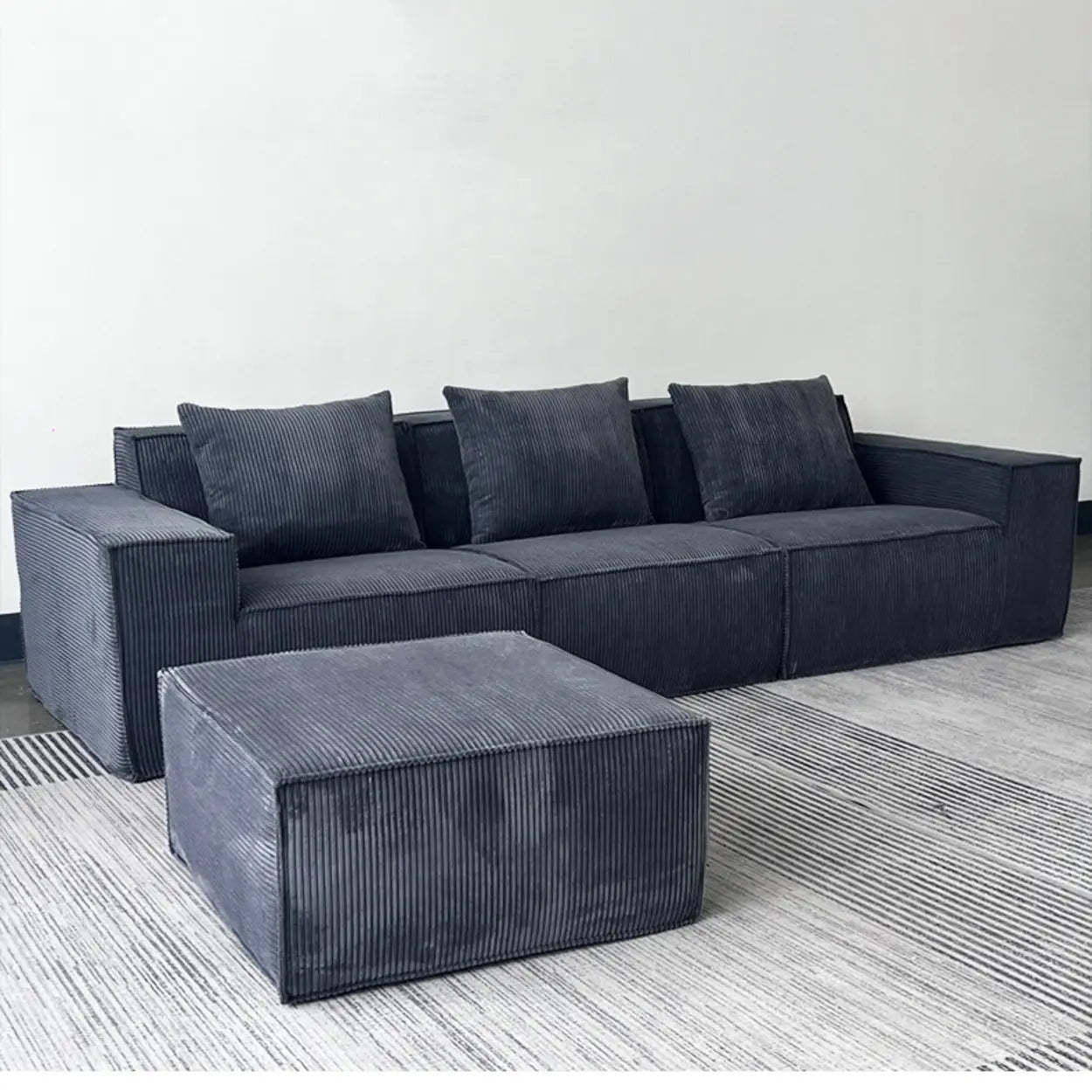 Boneless Compressed Corduroy Modular Sofa