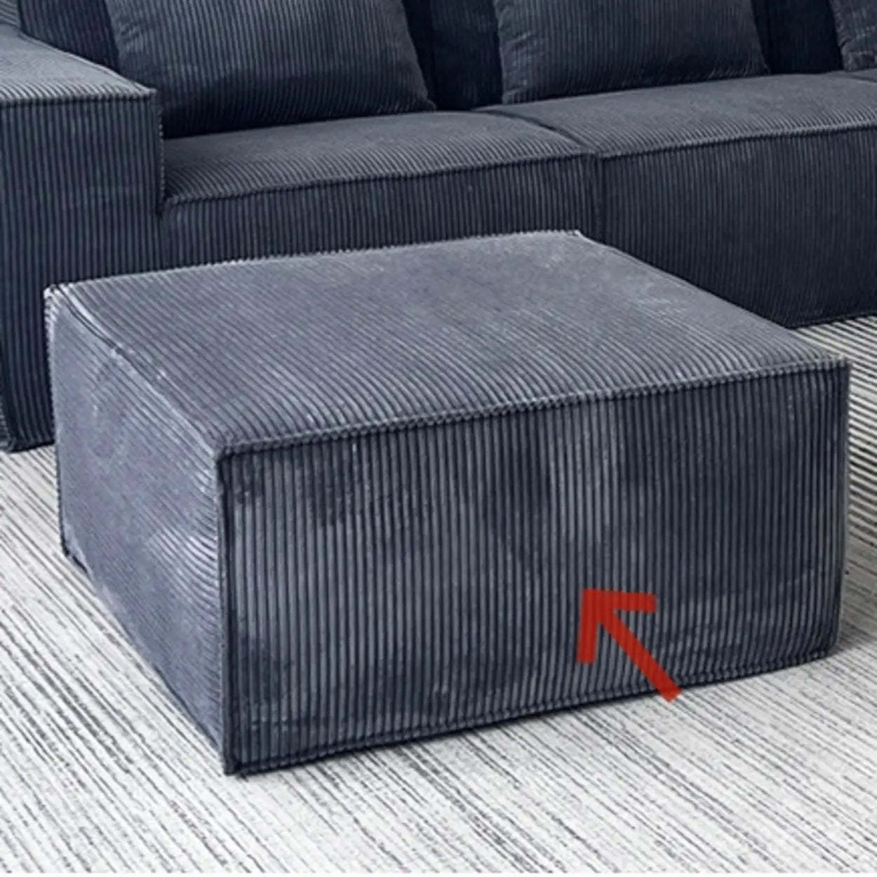 Corduroy compressed sofas