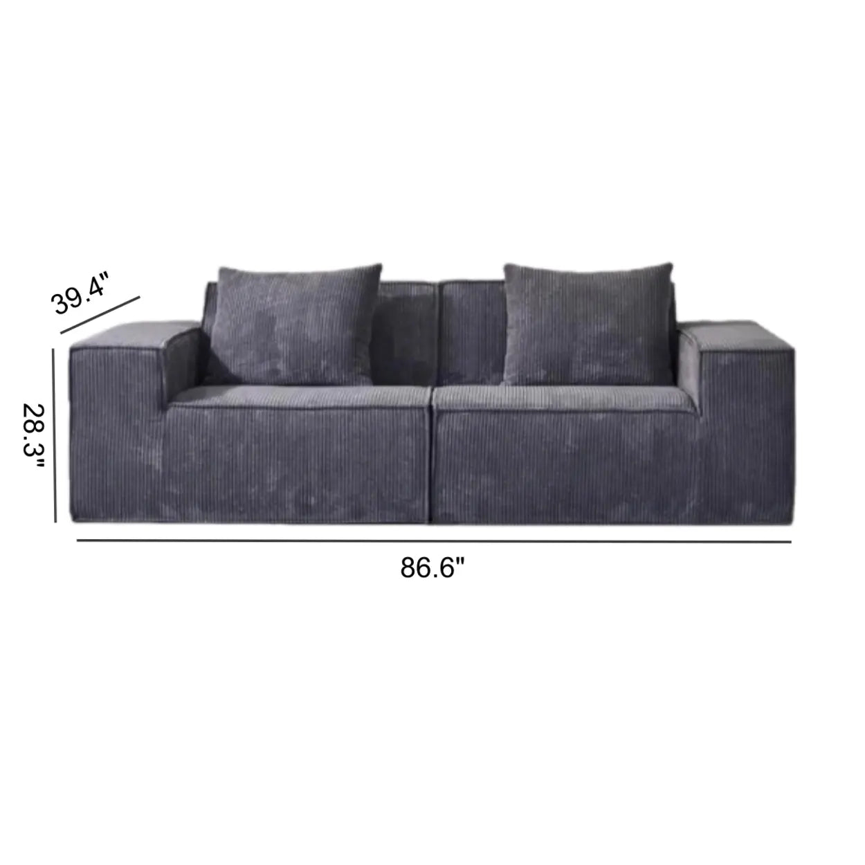 Boneless Compressed Corduroy Modular Sofa