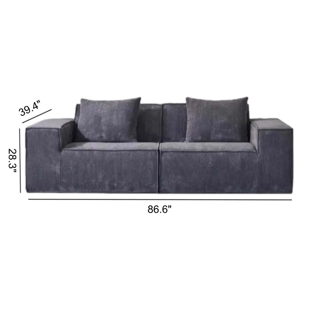 Boneless Compressed Corduroy Modular Sofa