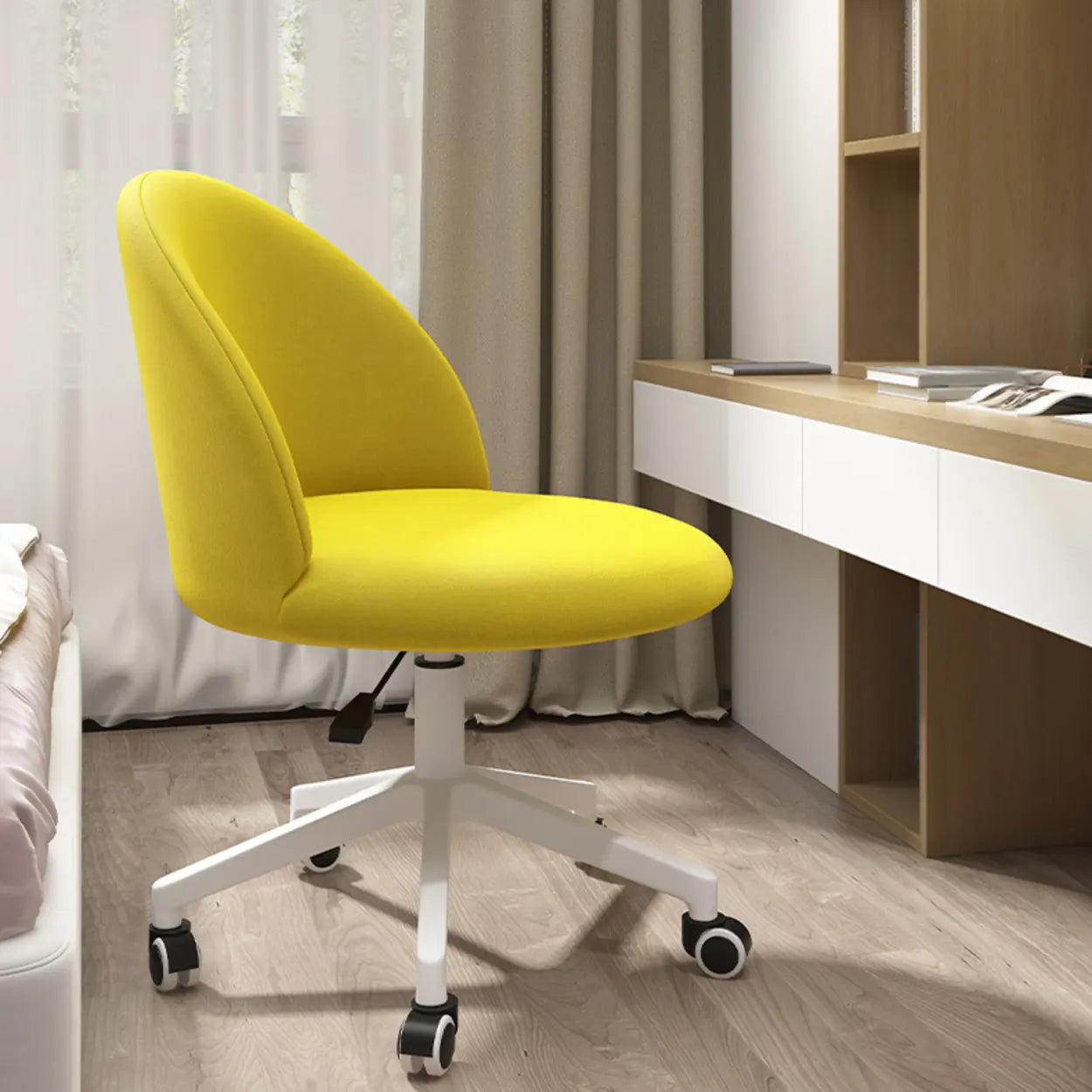 Contemporary Adjustable Ergonomic Office Chair — Pink