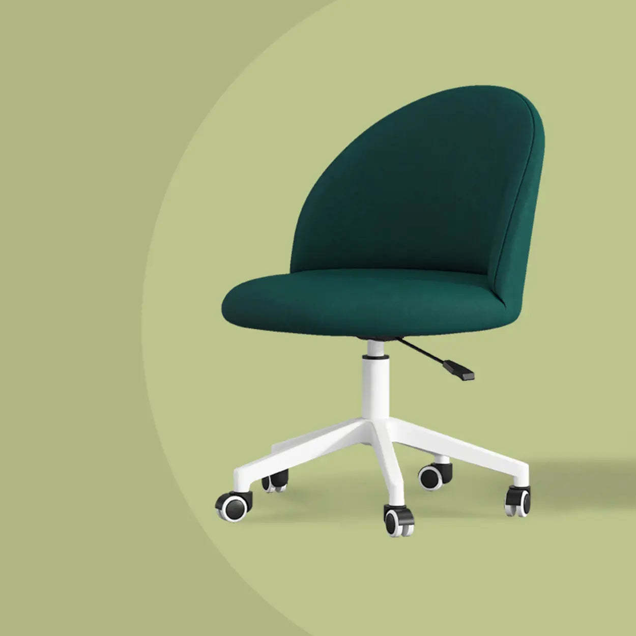 Gray leather office chairs for office, Lighom — Blackish Green