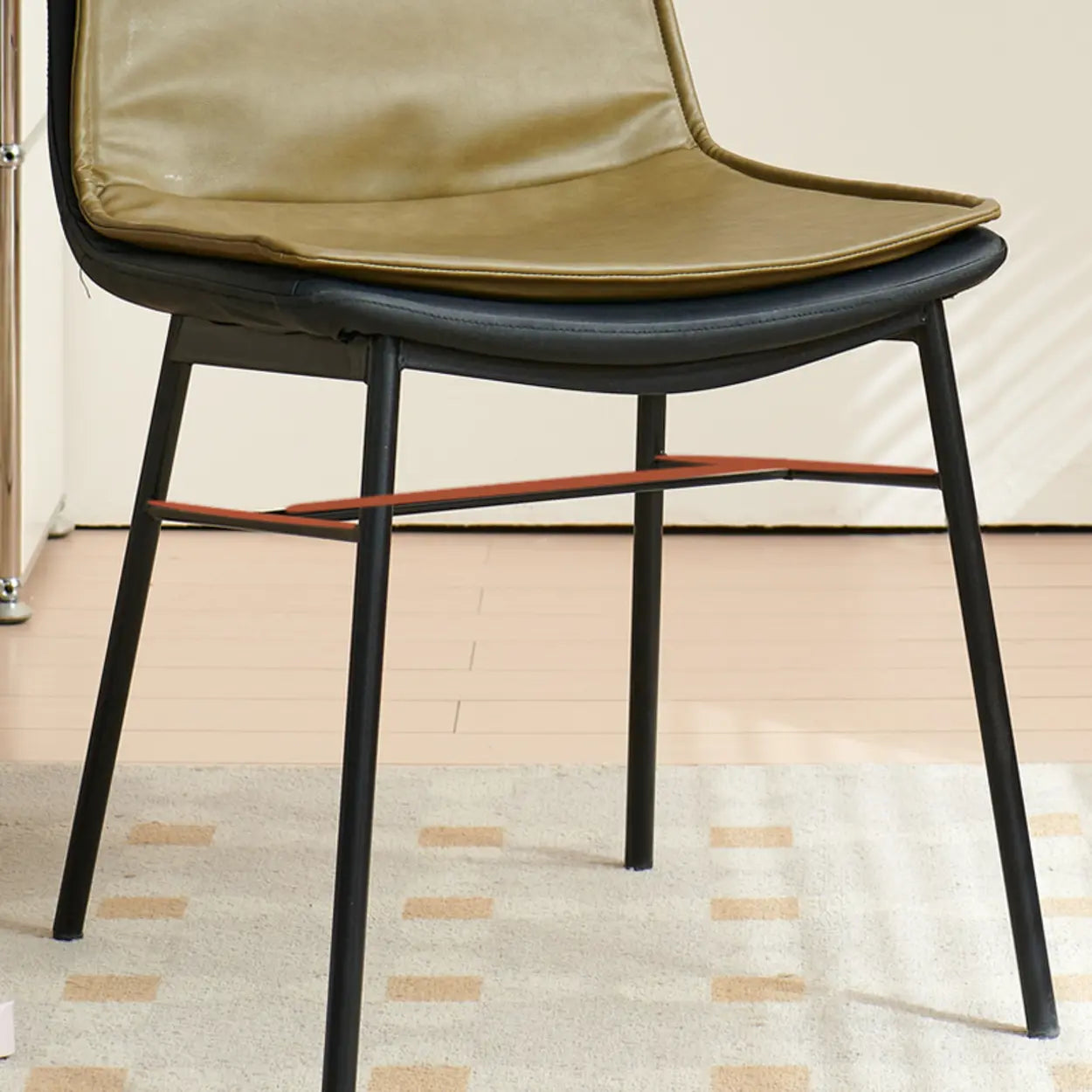 Contemporary Armless PU Leather Dining Chair
