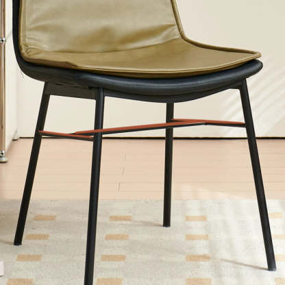 Contemporary Armless PU Leather Dining Chair