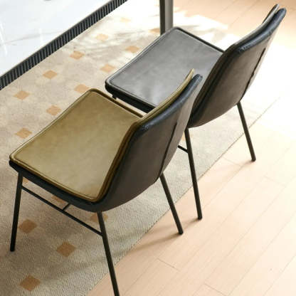 Contemporary Armless PU Leather Dining Chair