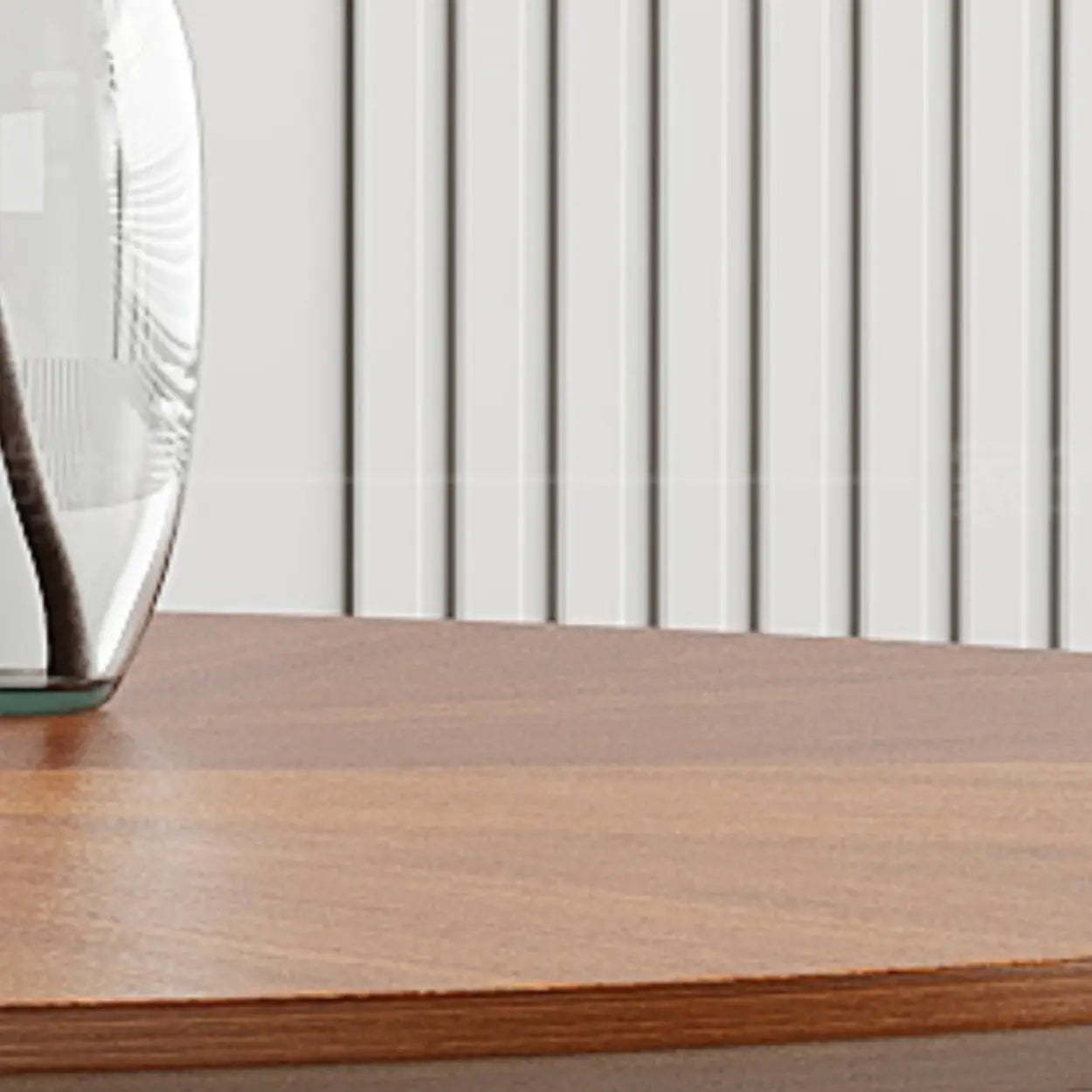 Contemporary Black Metal Wood Round Dining Table — Table Only