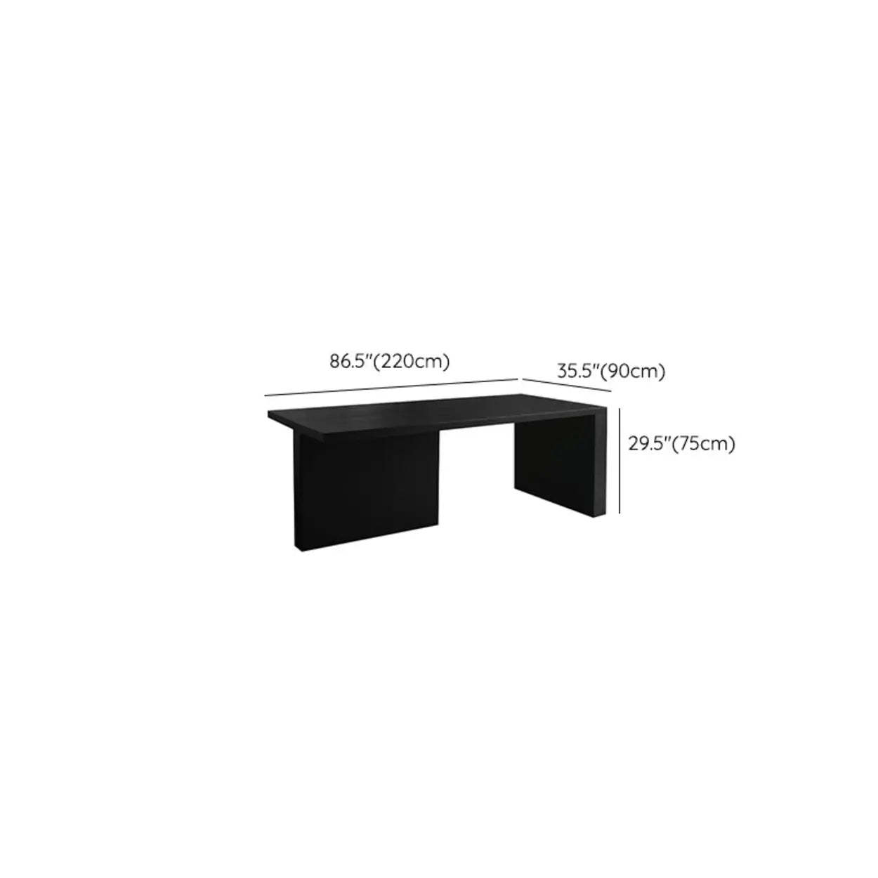 Contemporary Black Wood Writing Desk