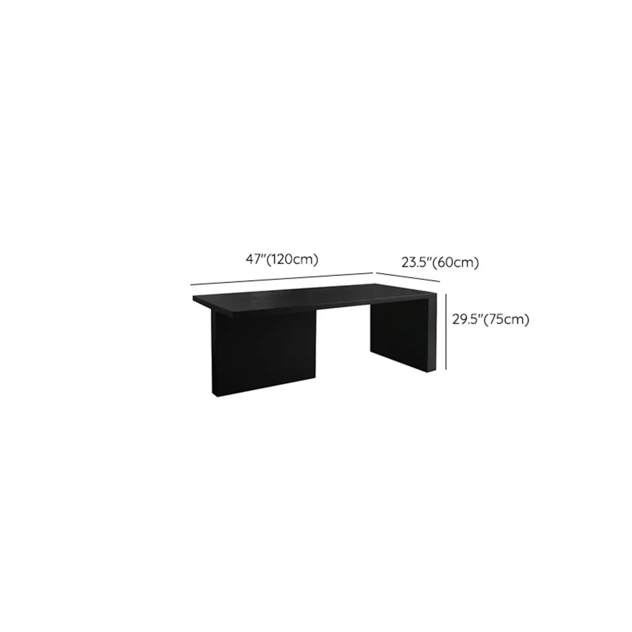 Contemporary Black Wood Writing Desk