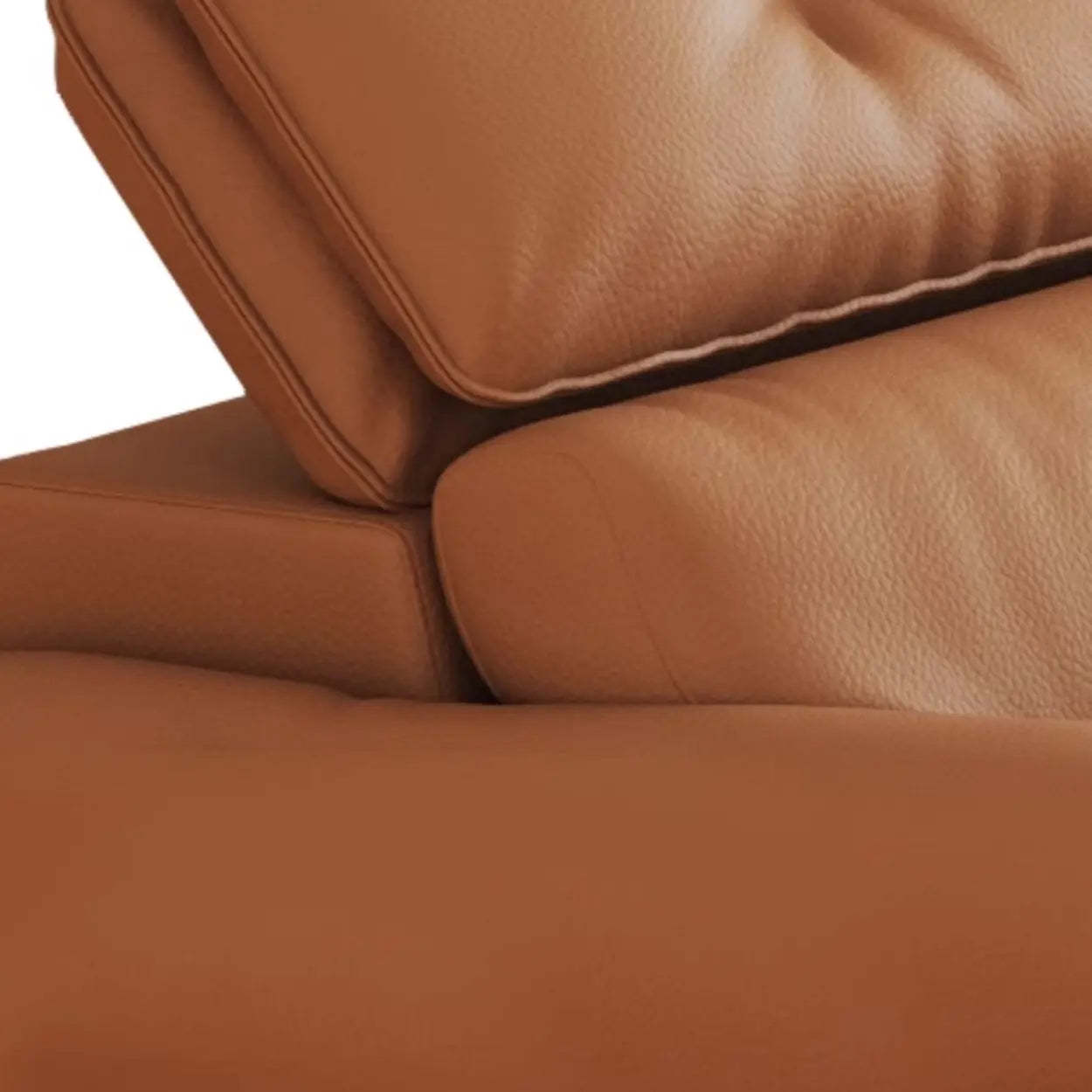 Contemporary Brown Genuine Leather Sleeper Sofa