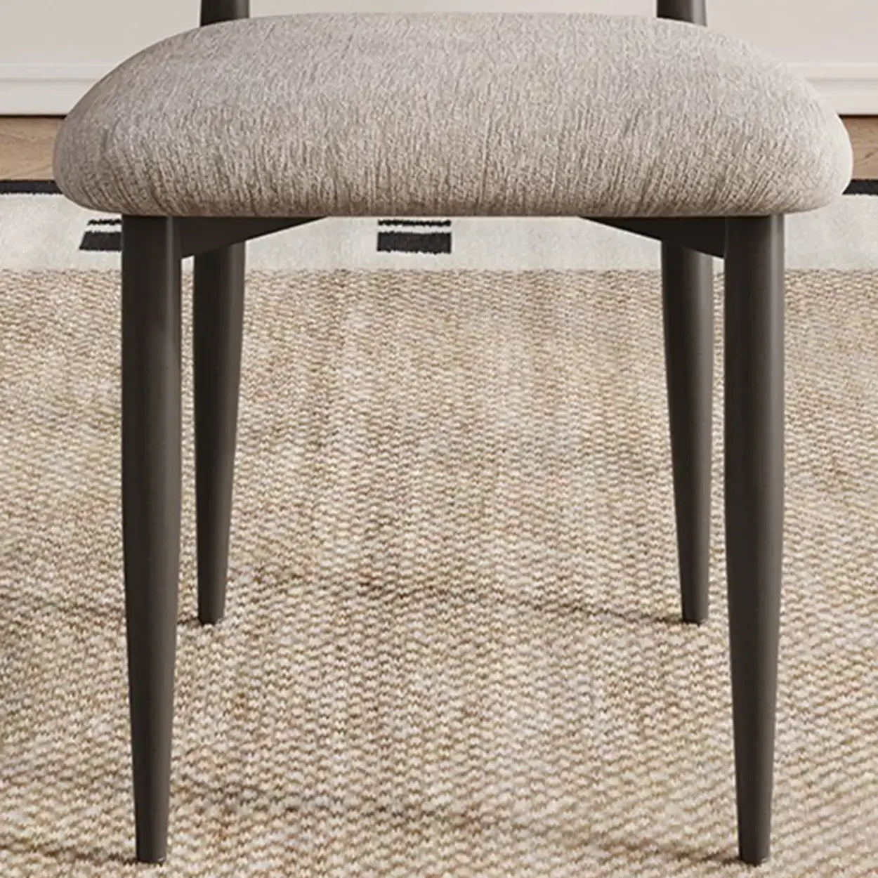 Contemporary Chenille Armless Dining Chair Set of 2