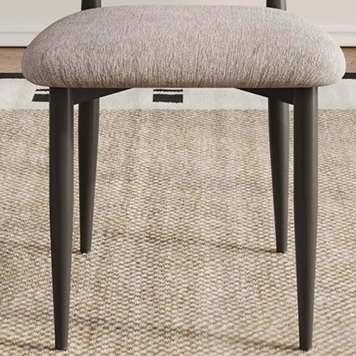 Contemporary Chenille Armless Dining Chair Set of 2