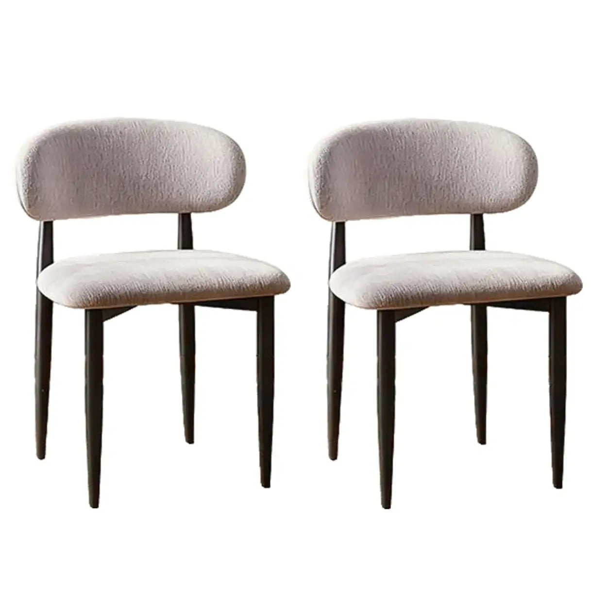 Contemporary Chenille Armless Dining Chair Set of 2