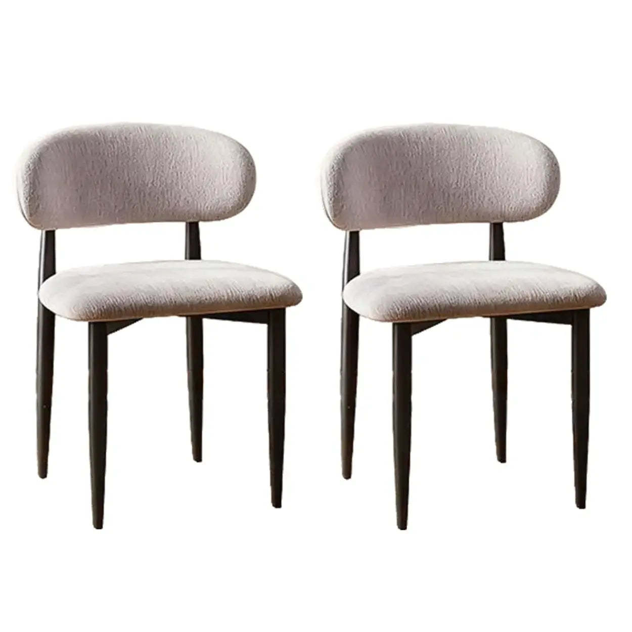 Leather chenille armless brown office chairs in metal leather steel