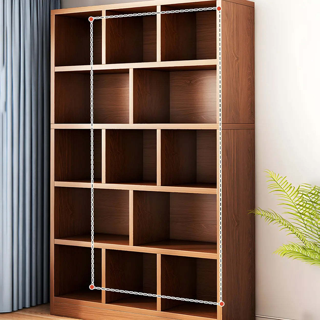 Wood Closed-Back Standard Bookcase — White