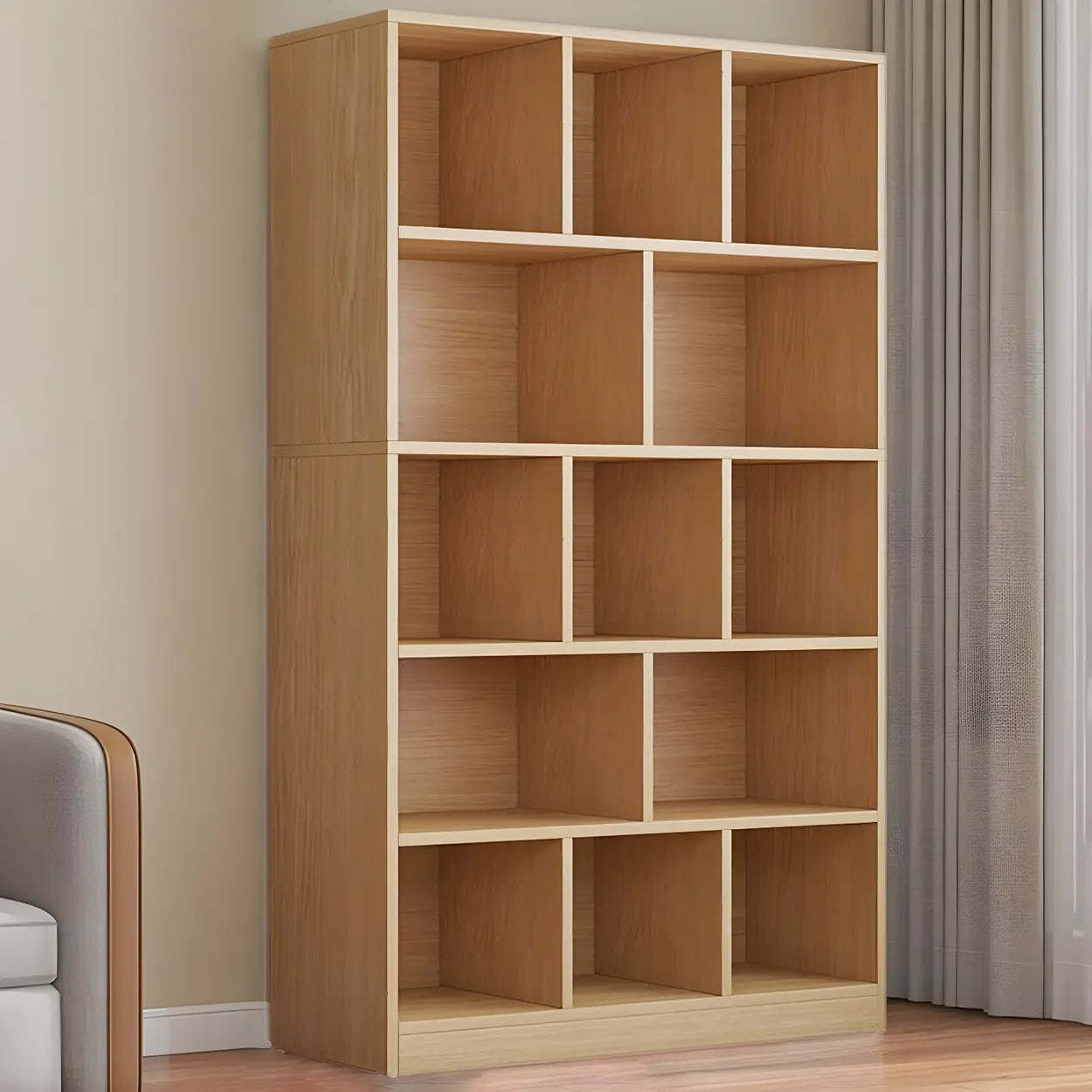Wood Closed-Back Standard Bookcase — White