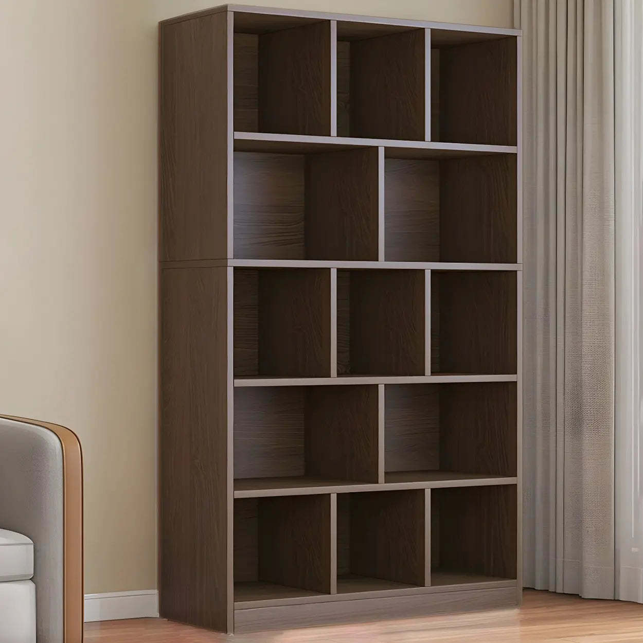 Wood Closed-Back Standard Bookcase — White