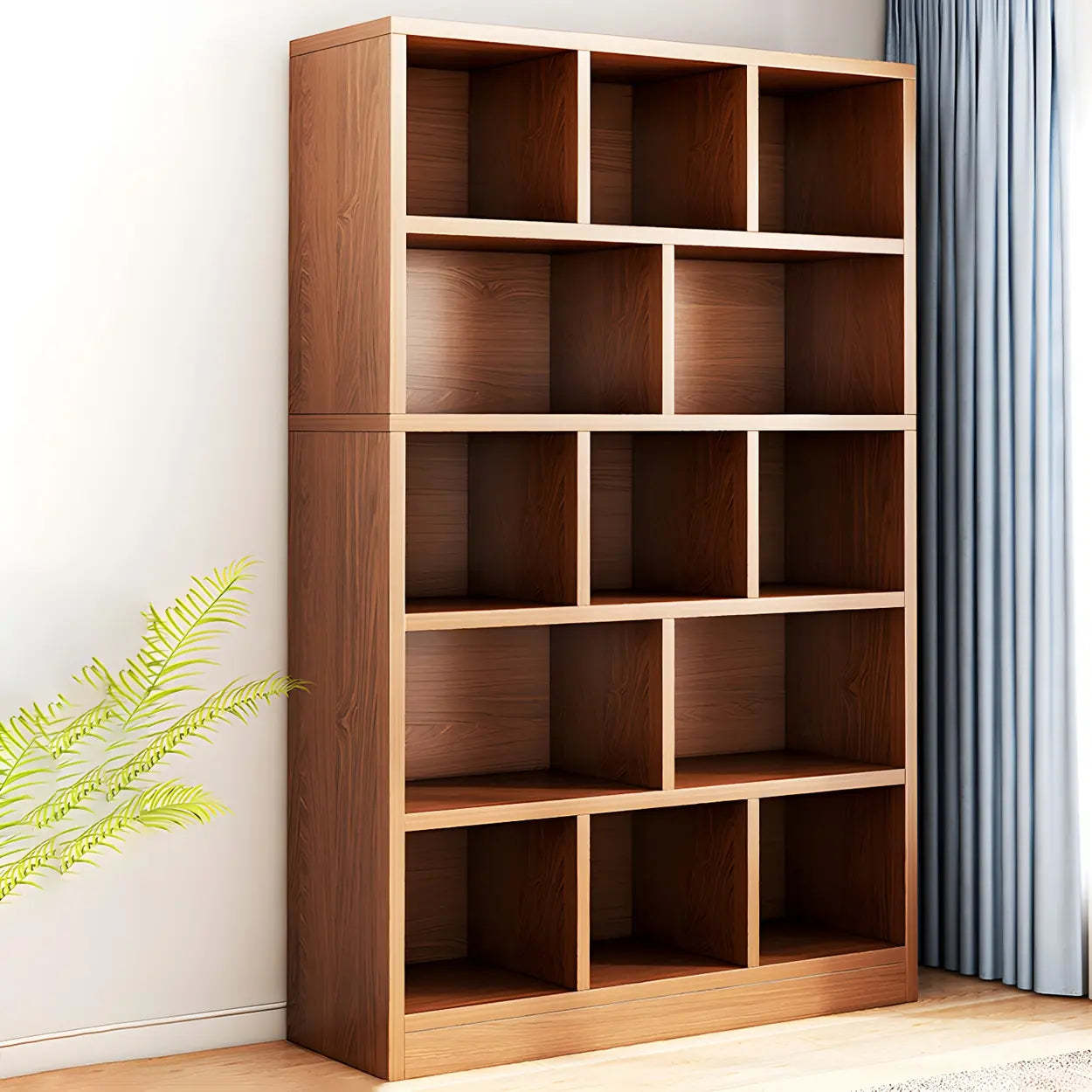 Wood Closed-Back Standard Bookcase