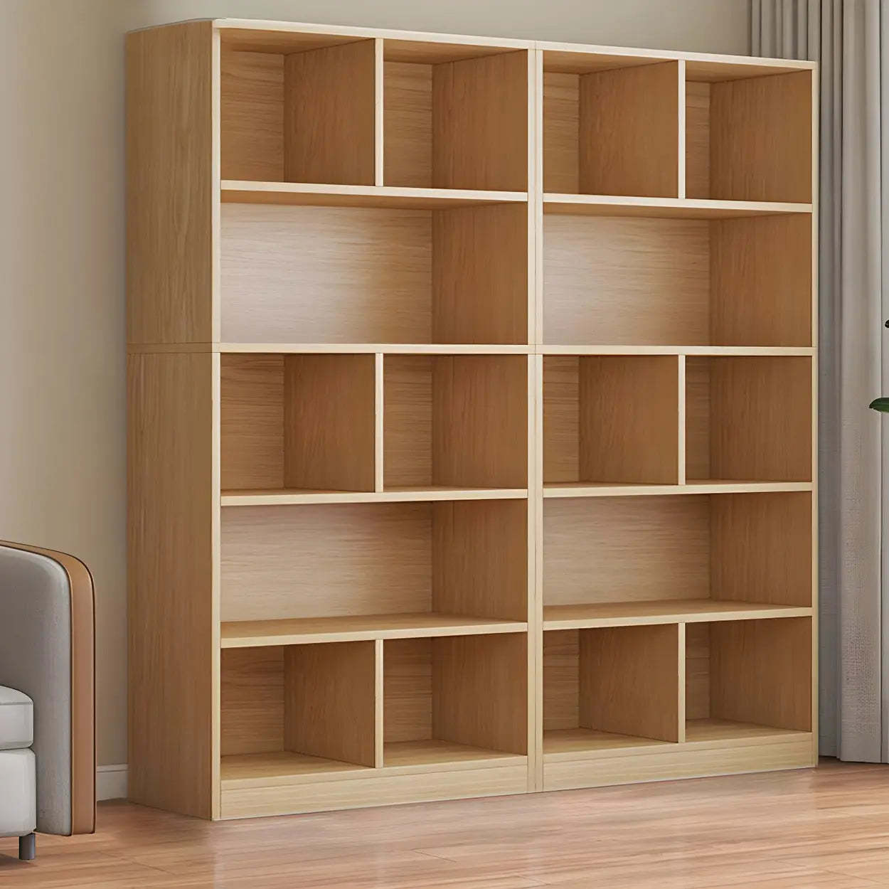 Wood Closed-Back Standard Bookcase