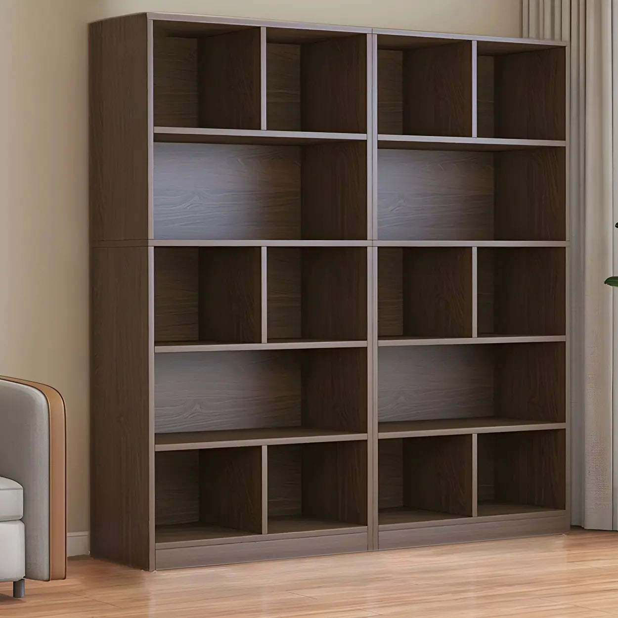 Wood Closed-Back Standard Bookcase