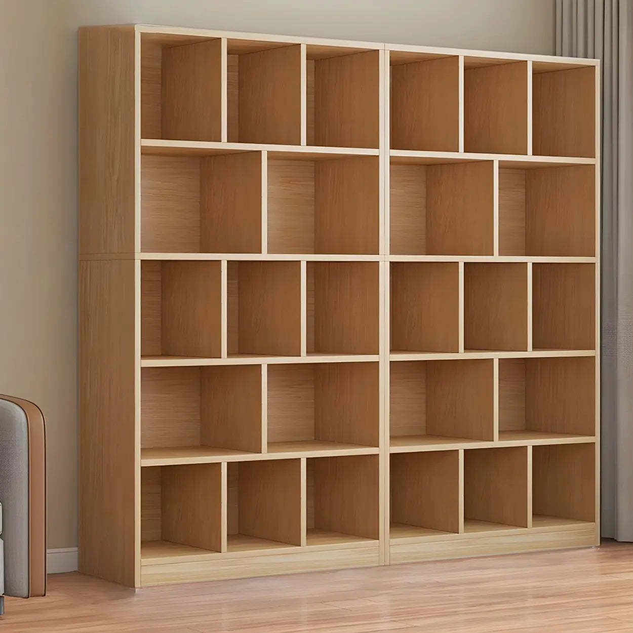 Wood Closed-Back Standard Bookcase