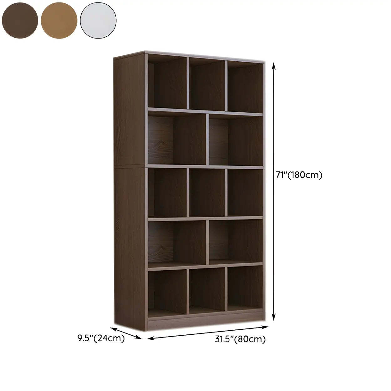 Wood Closed-Back Standard Bookcase
