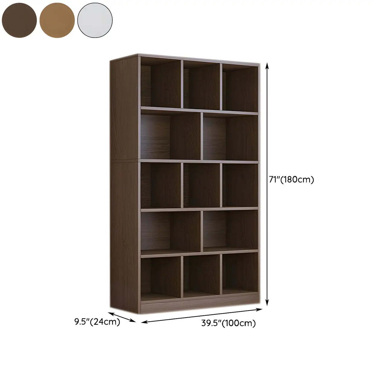 Wood Closed-Back Standard Bookcase