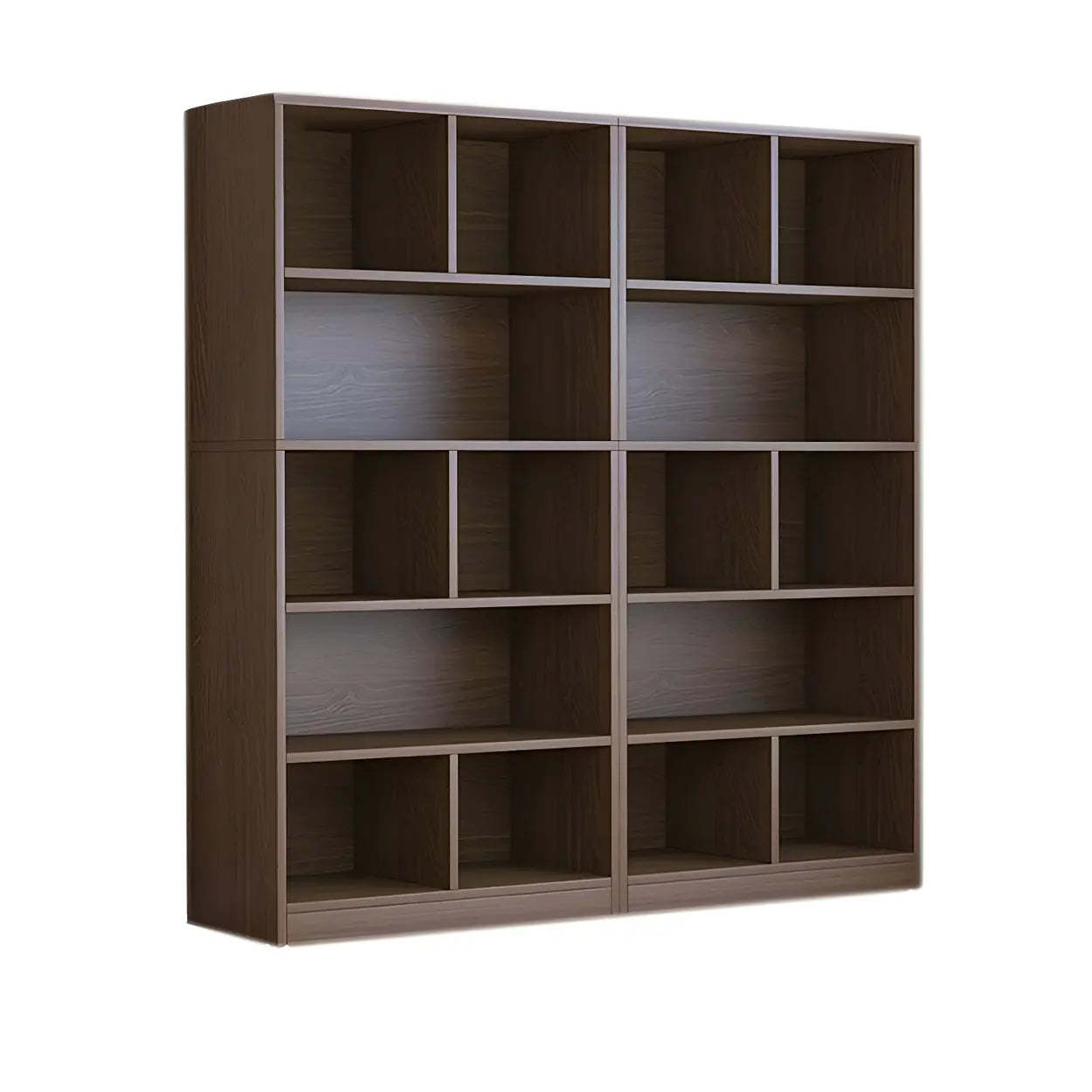Wood Closed-Back Standard Bookcase — Oak