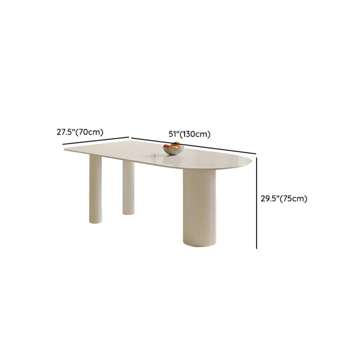 Contemporary Free Form White Stone Dining Table