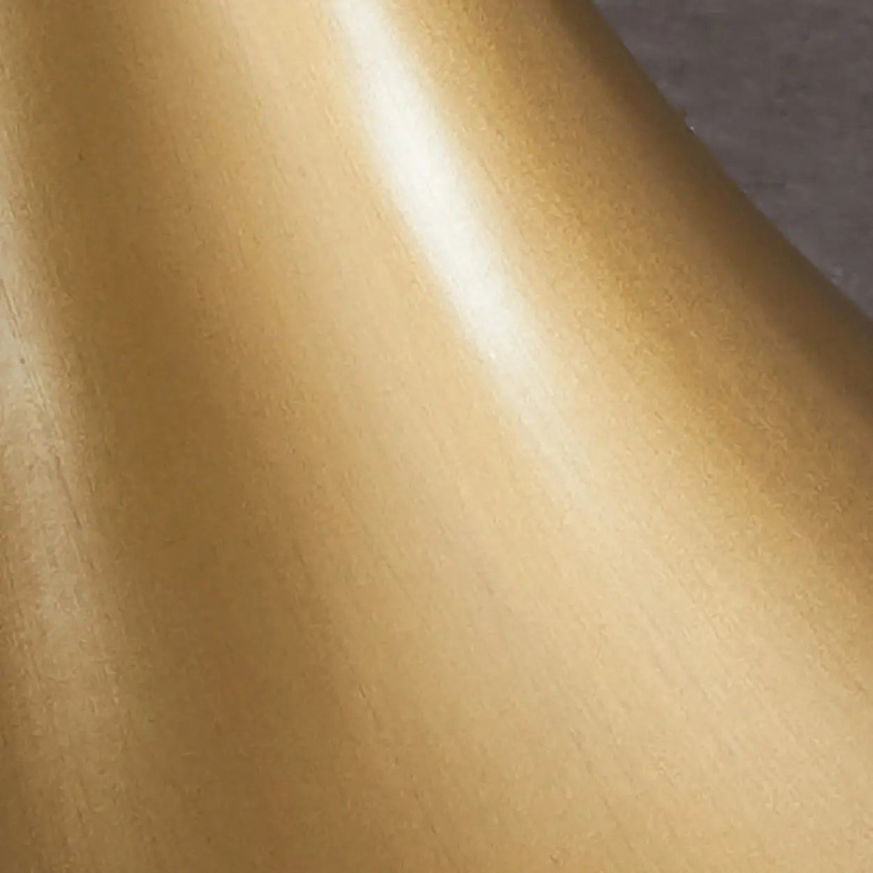 Contemporary Gold-Base Round Walnut Side Table