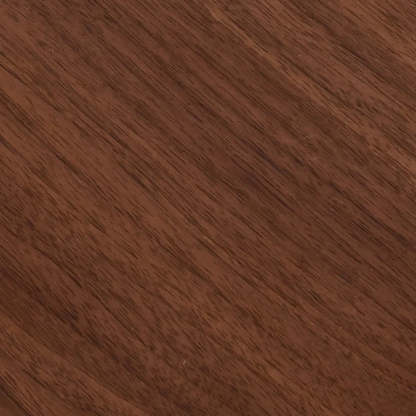 Contemporary Gold-Base Round Walnut Side Table