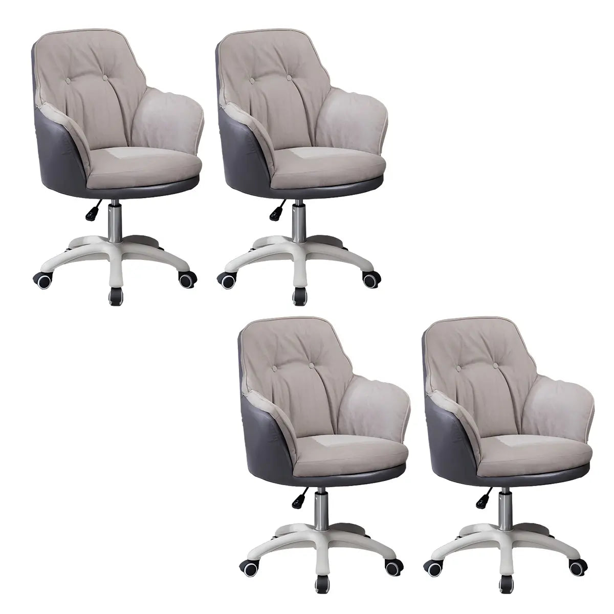 Contemporary Houndstooth Office Chair with Wheels
