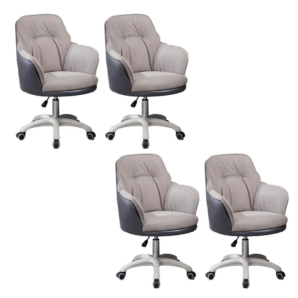 Contemporary Houndstooth Office Chair with Wheels
