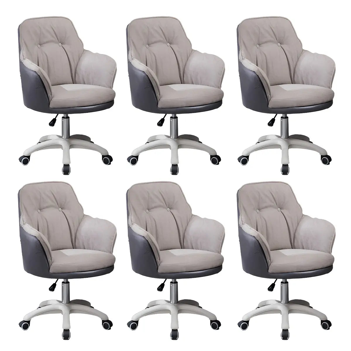 Contemporary Houndstooth Office Chair with Wheels