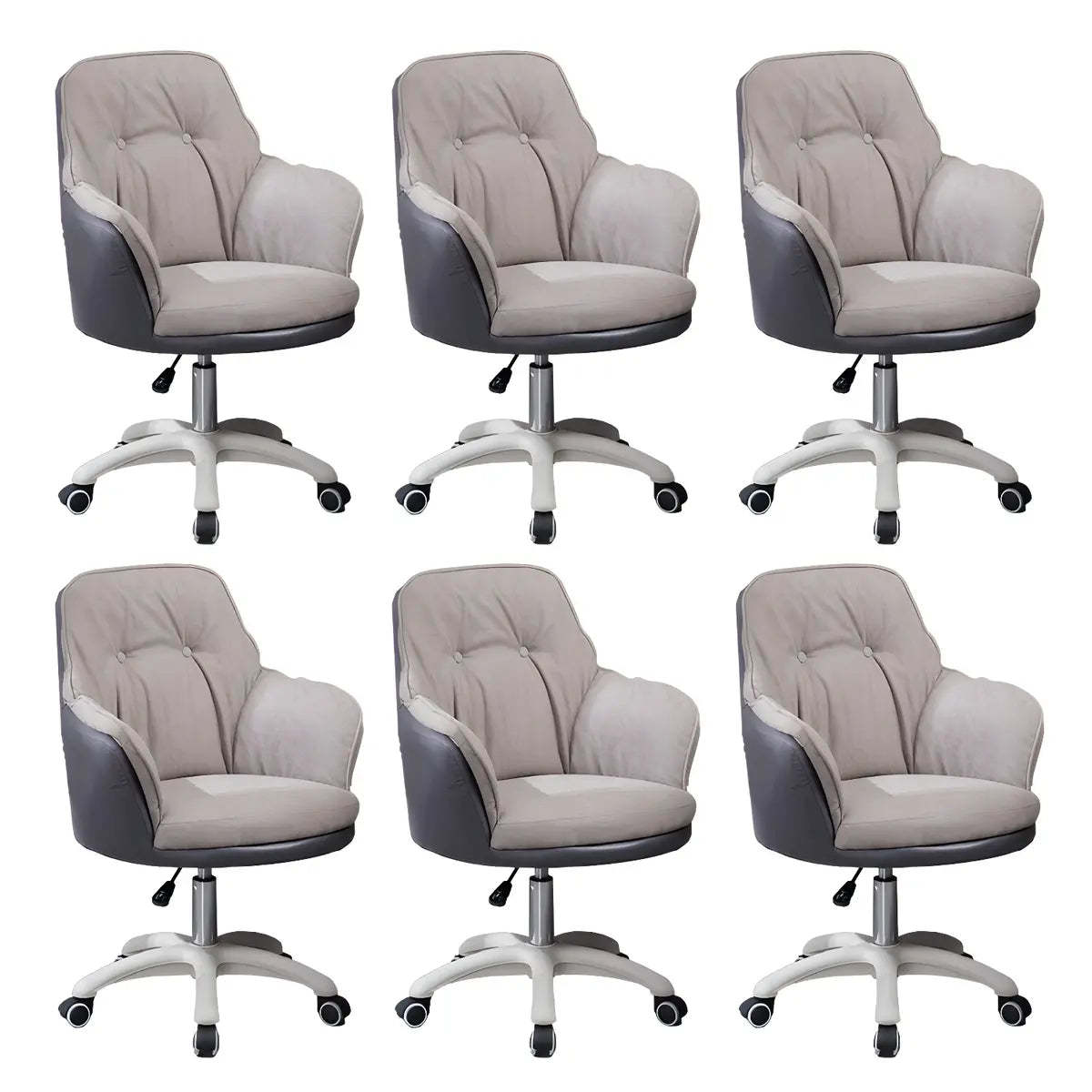Contemporary Houndstooth Office Chair with Wheels