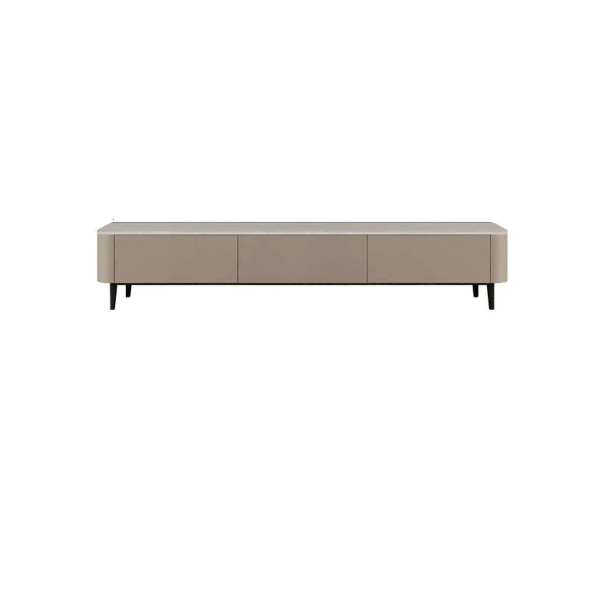 Contemporary Khaki Stone Long TV Stand with Drawers