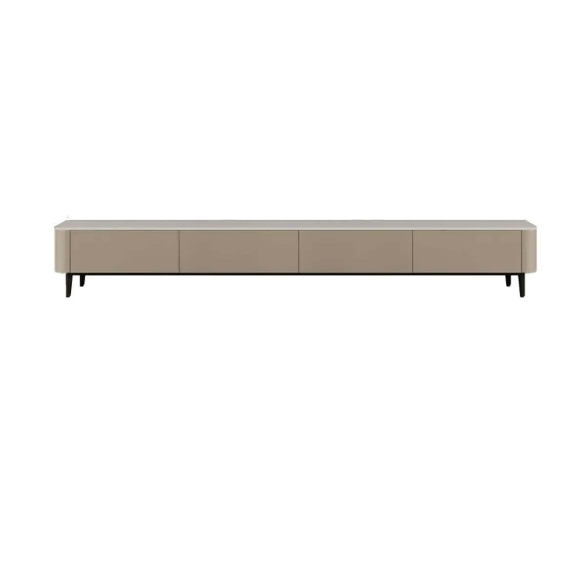 Contemporary Khaki Stone Long TV Stand with Drawers